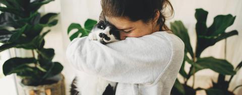 Girl and cat